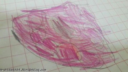 نقاشی ارشیدا جون با عنوان سفره غذا
