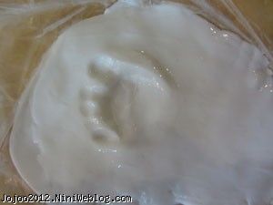 قالب گیری پای نوزاد
