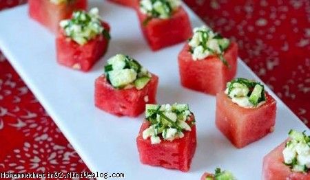 هندوانه با پنيرو خيار