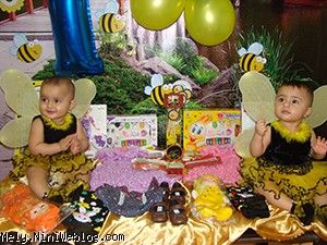 تولد 1 سالگی ملودی و ملینای عزیز با تم زنبوری