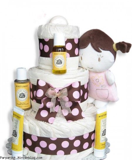 کیک پوشکی نوزاد دختر