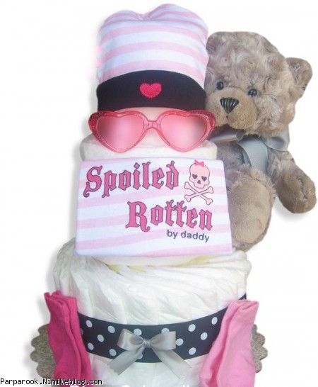 کیک پوشکی نوزاد دختر