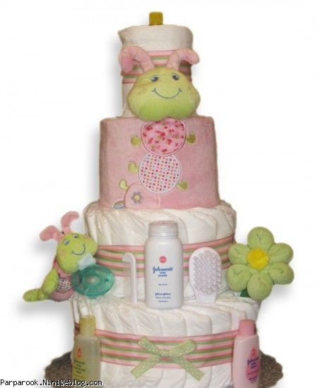 کیک پوشکی نوزاد دختر