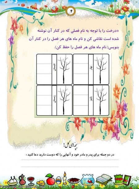پیک نوروزی پایه سوم ابتدایی سال۱۳۹۳