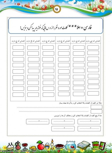 پیک نوروزی پایه سوم ابتدایی سال۱۳۹۳