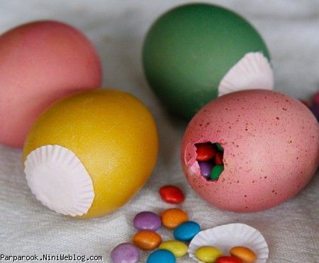 پر کردن تخم مرغ با اسمارتیز  ایده ای شیک برای مهمانی ها و تولدها