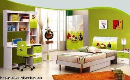 ست روتختی و کاغذ دیواری اطاق کودک