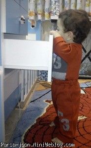 پارسا مشغول وارسی کشوها